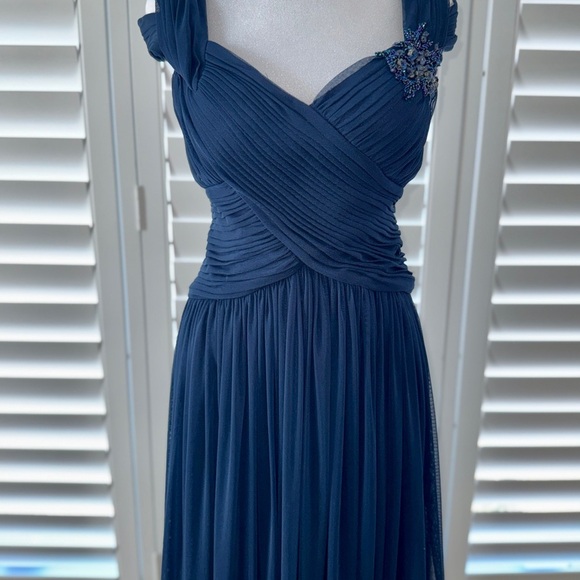 JS Collections Navy Blue Gown Formal MOB MOG Size 6 - Picture 5 of 17